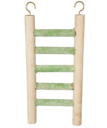 Adventure Bound Wooden Five Step Cement Parrot Cage Ladder Toy